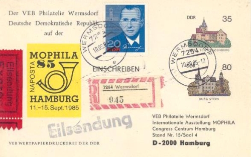 U2-1c-85 ohne 20 Pf-Wert und ohne Rahmen